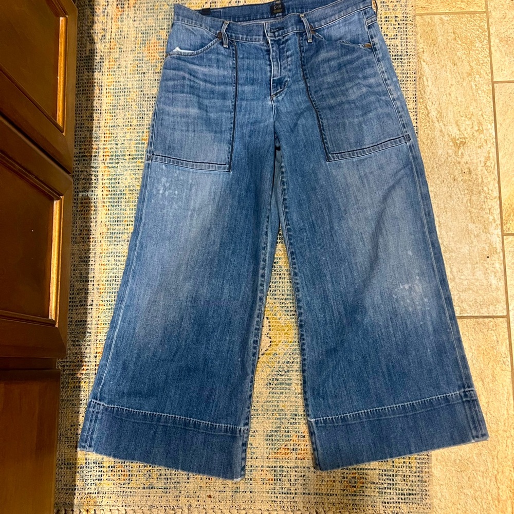 Citizens of Humanity Dani Cropped  Jeans Womens 29 Medium Wash Cuffed